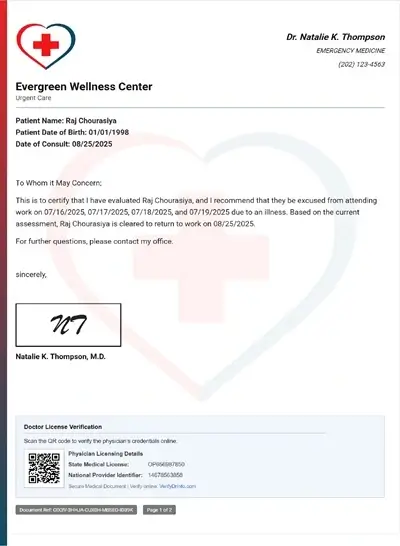 ai doctor note